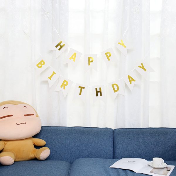 Banner em papel Happy Birthday